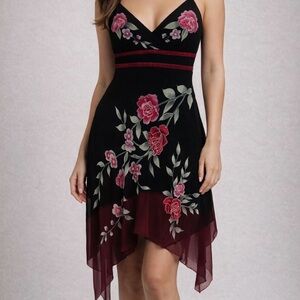 Cache Flowered Dress. Size 6